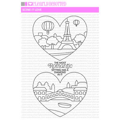 Clearly Besotted Clear Stamps - Scene It Love